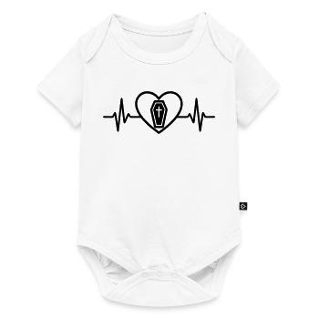 Coffin Halloween Heart - Baby Premium short-sleeve bodysuit - white - Front