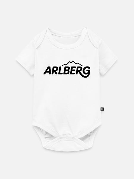 Arlberg - Souvenir Design - Baby Premium Kurzarmbody - Weiß