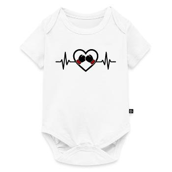 Gants de sport Boxing Heart Passion - Body à manches courtes Premium Bébé - blanc - Devant