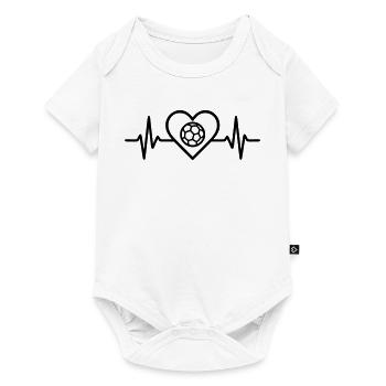 Handball au cœur – Passion pour les sports d’équipe - Body à manches courtes Premium Bébé - blanc - Devant