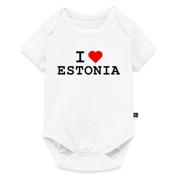 Ich liebe Estland - I love Estonia - Baby Premium short-sleeve bodysuit - white - Front