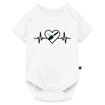 Herz Gärtnerei – Amour de la nature - Body à manches courtes Premium Bébé - blanc - Devant