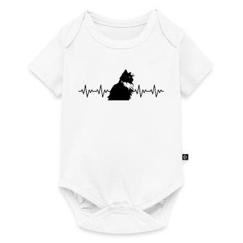 Ragdoll Katze EKG Herzschlag - Baby Premium Kurzarmbody - Weiß - Vorne