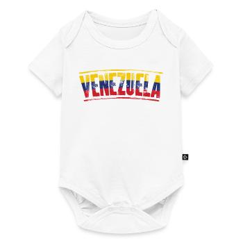 Mot-mot du drapeau du Venezuela - Body à manches courtes Premium Bébé - blanc - Devant
