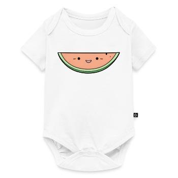 Tranche de melon de kawaï - Body à manches courtes Premium Bébé - blanc - Devant