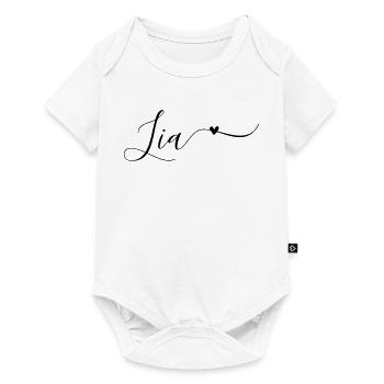 Lia Prénom Décoratif - Body à manches courtes Premium Bébé - blanc - Devant