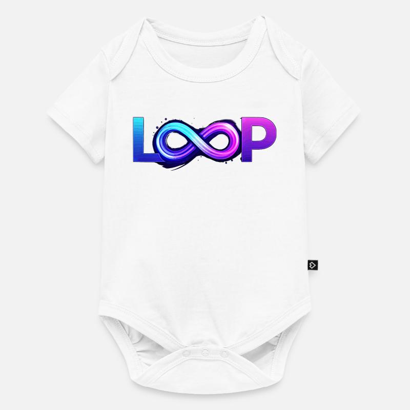Neon Loop Infinity - Baby Premium short-sleeve bodysuit - white