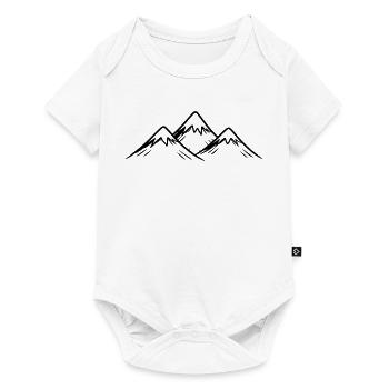 Montagnes Alpes - Body à manches courtes Premium Bébé - blanc - Devant