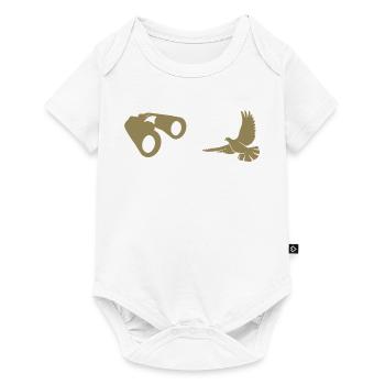 Minimalist Bird Watching Silhouette - Baby Premium short-sleeve bodysuit - white - Front