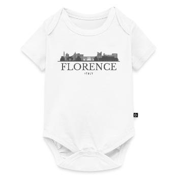 Silhouette de Florence en Italie, silhouette de Florence - Body à manches courtes Premium Bébé - blanc - Devant