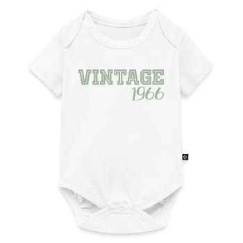 60 ans 1966 Vintage Retro Cadeau Anniversaire - Body à manches courtes Premium Bébé - blanc - Devant
