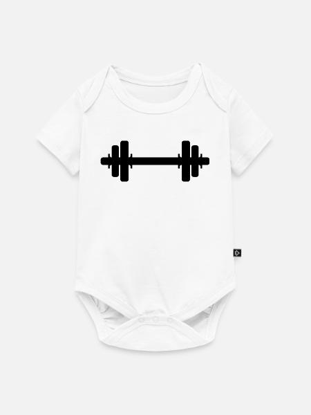 Hantel - Baby Premium Kurzarmbody - Weiß