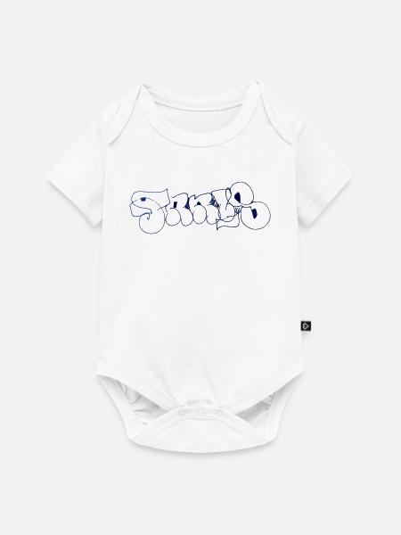 Paris Graffiti Hoodie - Baby Premium Kurzarmbody - Weiß