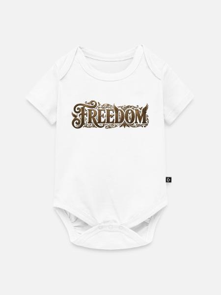 Freiheit, Verzierter Flourish. - Baby Premium Kurzarmbody - Weiß