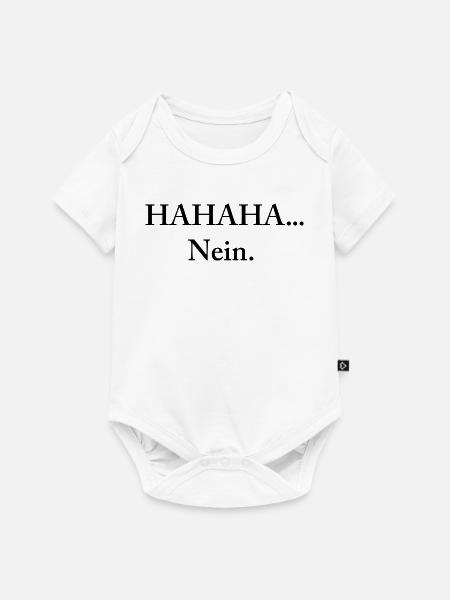 HAHAHA - Baby Premium Kurzarmbody - Weiß