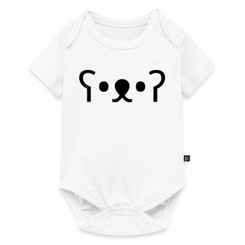 Kuma Bear ʕ•ᴥ•ʔ Cute Bear Emoticon - Baby Premium short-sleeve bodysuit - white - Front