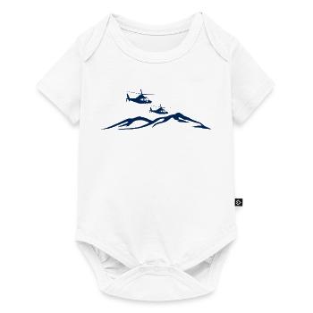 Pilote de montagne en hélicoptère - Body à manches courtes Premium Bébé - blanc - Devant