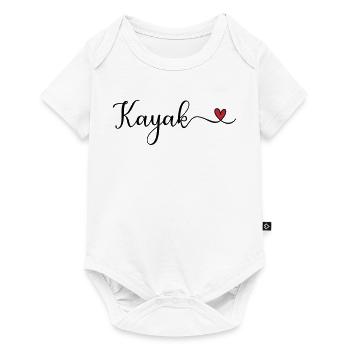 Un cœur de kayak mignon - Body à manches courtes Premium Bébé - blanc - Devant