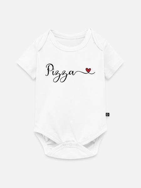 Pizza Heart - Baby Premium Kurzarmbody - Weiß