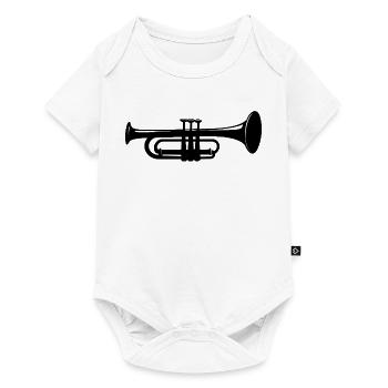 Trompete - Baby Premium Kurzarmbody - Weiß - Vorne
