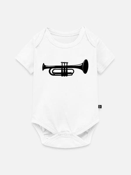 Trompete - Baby Premium Kurzarmbody - Weiß