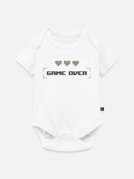 Game Over - Spiel vorbei - Baby Premium Kurzarmbody - Weiß