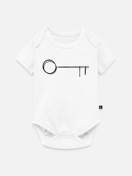 Schlüssel handgezeichnet - Baby Premium Kurzarmbody - Weiß