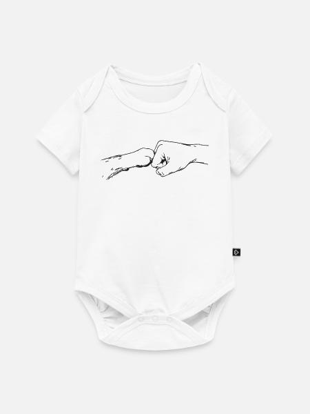 hand-pfote_faust - Baby Premium Kurzarmbody - Weiß