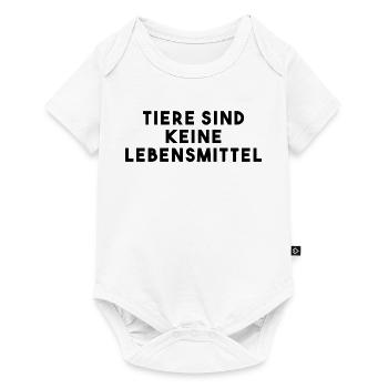 Vegan Spruch - Baby Premium Kurzarmbody - Weiß - Vorne