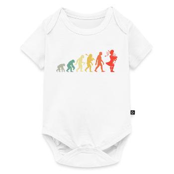 Retro Dudelsack Evolution Für Dudelsackspieler - Baby Premium Kurzarmbody - Weiß - Vorne