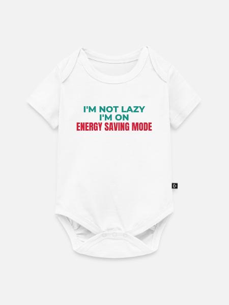 Energiesparmodus nicht faul - Baby Premium Kurzarmbody - Weiß