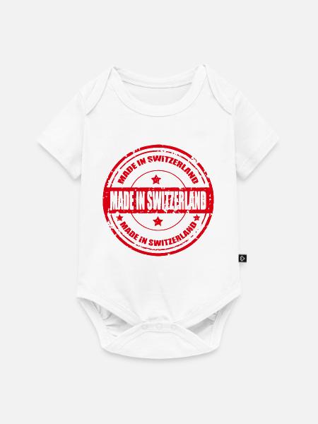 swiss made - Baby Premium Kurzarmbody - Weiß