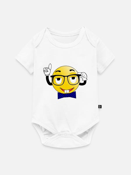 Smiley - Baby Premium Kurzarmbody - Weiß