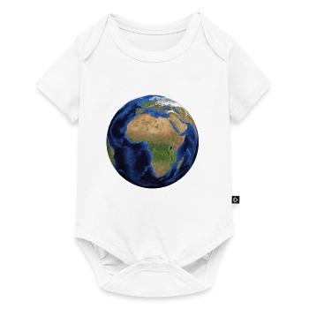Weltkugel. Geschenkidee - Baby Premium Kurzarmbody - Weiß - Vorne