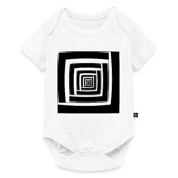 Carrés géométrie abstraite idée cadeau - Body à manches courtes Premium Bébé - blanc - Devant
