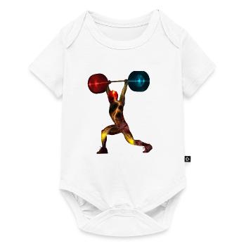 spacy weightlifter - Baby Premium Kurzarmbody - Weiß - Vorne