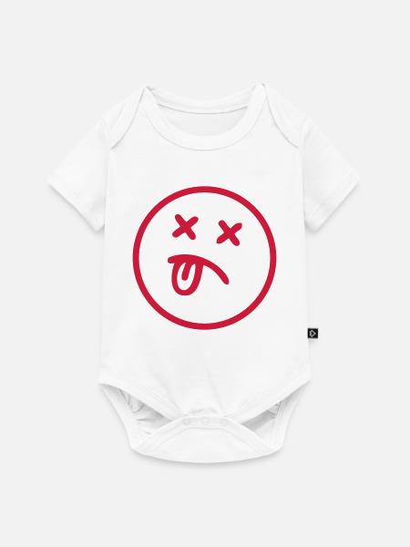 Smiley - SMILE - Baby Premium Kurzarmbody - Weiß