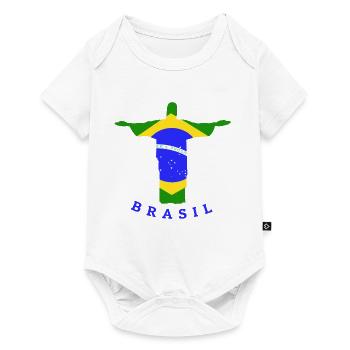 Brasil flag statue - Baby Premium short-sleeve bodysuit - white - Front