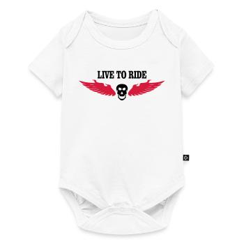 biker - Baby Premium short-sleeve bodysuit - white - Front