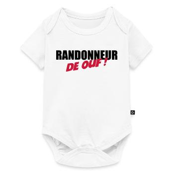 Randonneur de ouf ! - Body à manches courtes Premium Bébé - blanc - Devant