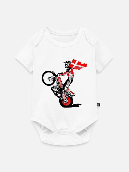 Speedway Driver - Denmark - Baby Premium Kurzarmbody - Weiß
