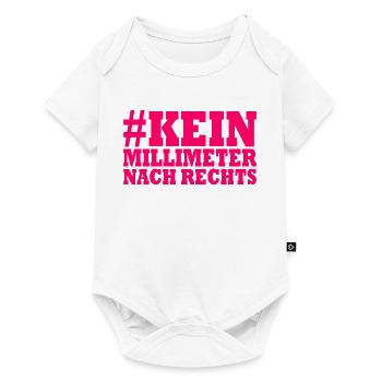 kein millimeter nach rechts - Baby Premium Kurzarmbody - Weiß - Vorne