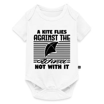 A kite flies against - Baby Premium short-sleeve bodysuit - white - Front