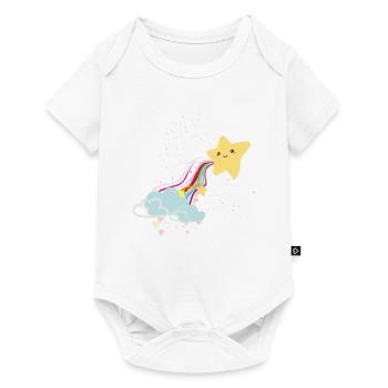 Happy star - Baby Premium Kurzarmbody - Weiß - Vorne