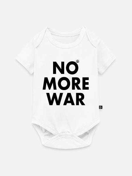 No more war - Baby Premium Kurzarmbody - Weiß
