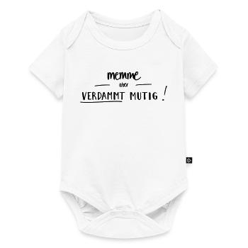 Memme, aber verdammt mutig! - Baby Premium Kurzarmbody - Weiß - Vorne