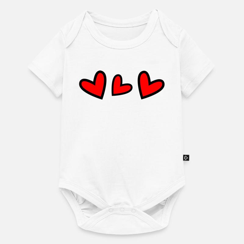 COEUR - Body à manches courtes Premium Bébé - blanc