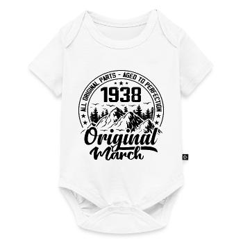 1938 March Original: 86 Years Anniversary Gift - Baby Premium short-sleeve bodysuit - white - Front