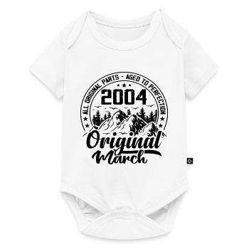 2004 mars Original : 20 Ans cadeau Anniversaire - Body à manches courtes Premium Bébé - blanc - Devant