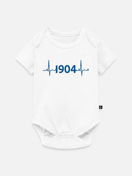 Schalke Gelsenkirchen 1904 Herzschlag Liebe EKG - Baby Premium Kurzarmbody - Weiß